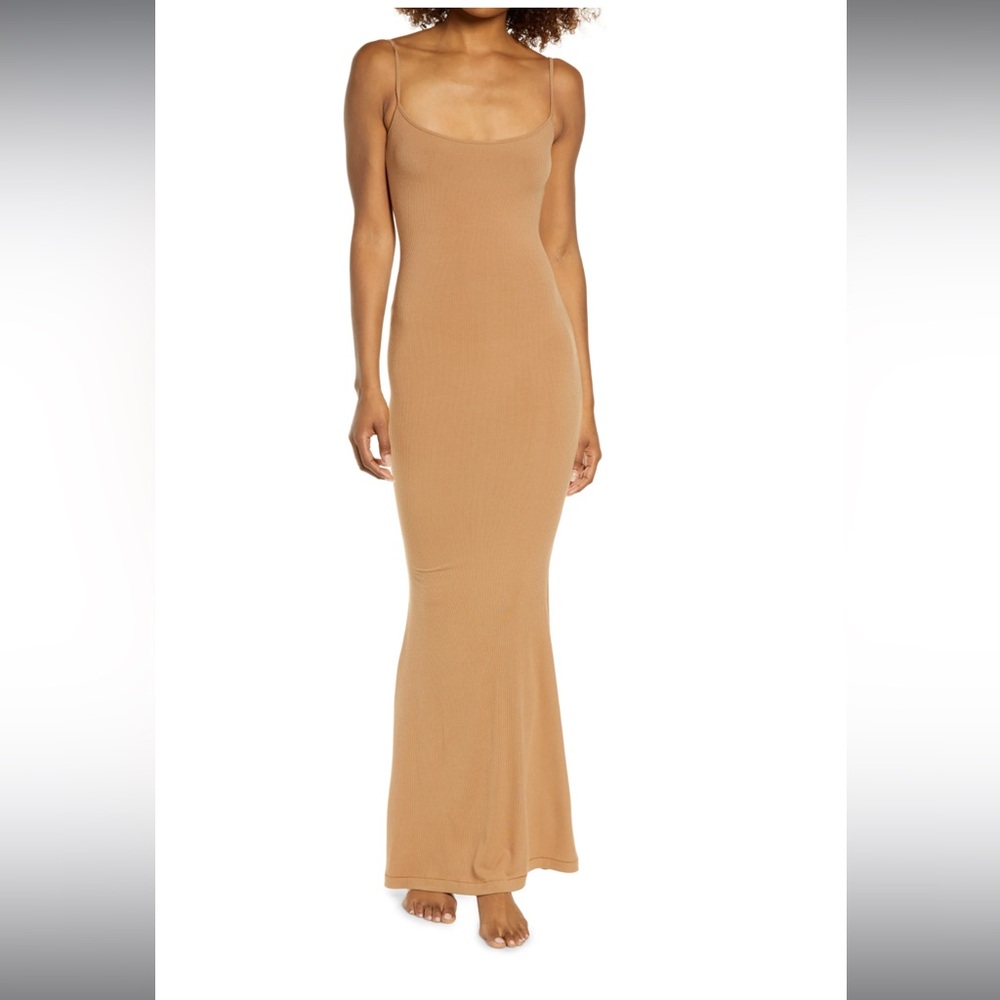 SKIMS Ribbed Long Slipdress
